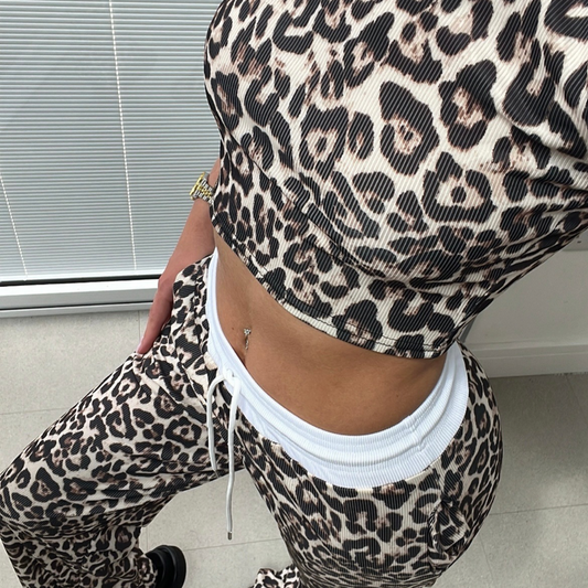 Leopard print lounge set